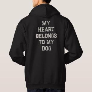 'Mijn hart is van mijn hond' Grappig cadeau verjaa Hoodie