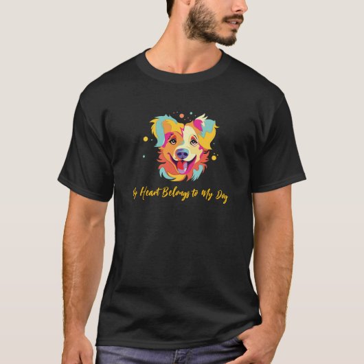Mijn hart is van mijn hond t-shirt (Voorkant)