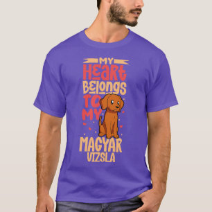 Mijn hart is van mijn Magyar Vizsla T-shirt