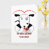 Mijn hart is van mijn pappie kaart (Gele Bloem)