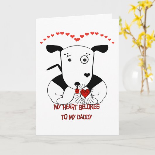 Mijn hart is van mijn vader kaart (Gele Bloem)