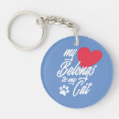 Mijn hart is van mijn Valentijn | Button Sleutelha Sleutelhanger (Voorkant)