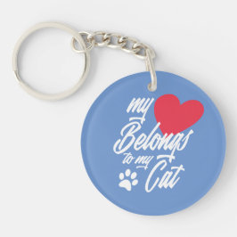 Mijn hart is van mijn Valentijn | Button Sleutelha Sleutelhanger