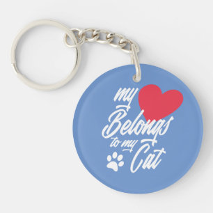 Mijn hart is van mijn Valentijn   Button Sleutelha Sleutelhanger