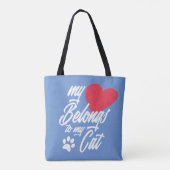 Mijn hart is van mijn Valentijn | Tote bag (Achterkant)