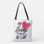 Mijn hart is van mijn Valentijn | Tote bag (Achterkant)
