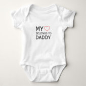 Mijn hart is van papa Baby bodysuit (Voorkant)