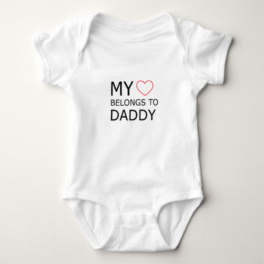 Mijn hart is van papa Baby bodysuit (Voorkant)
