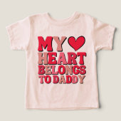 Mijn hart is van papa Retro Heart (Design voorkant)