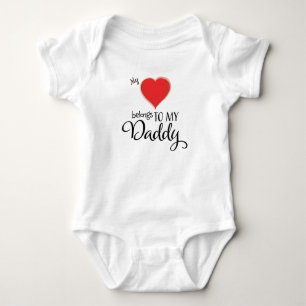 Mijn hart is van papa Schattig modern Romper