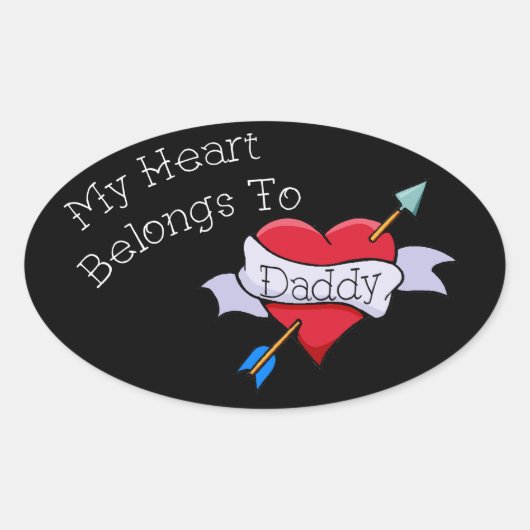 Mijn hart is van papa Tat Sticker (Voorkant)