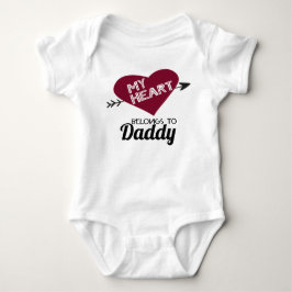 Mijn hart is van pappie wit met rood hart romper