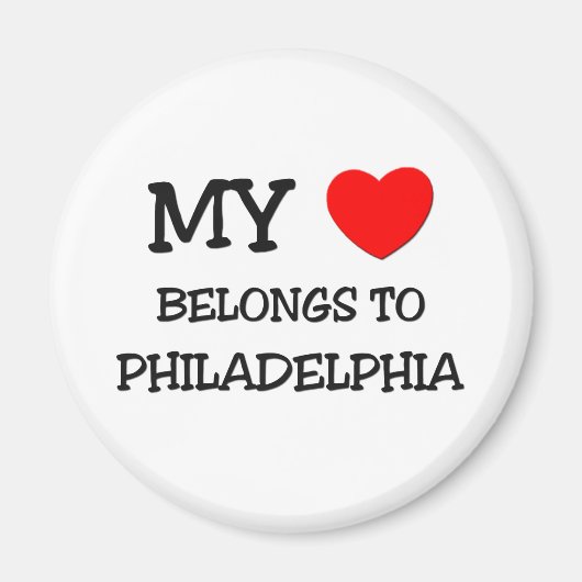 Mijn hart is van PHILADELPHIA Magneet (Voorkant)
