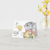 Mijn hart is vol, muis en vlinder kaart (Gele Bloem)