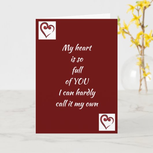 MIJN HART IS VOLLEDIG VAN "JIJ" EN IK HOOP VAN HET KAART (Gele Bloem)