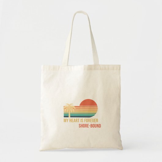 Mijn hart is voor altijd Shore-Bound canvas tas (Voorkant)