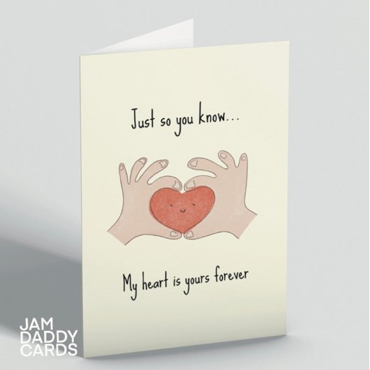 Mijn hart is voor altijd van jou kaart