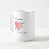 Mijn hart is voor altijd van jou koffiemok (Voorkant links)