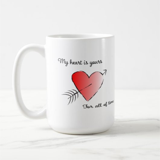 Mijn hart is voor altijd van jou koffiemok (Links)