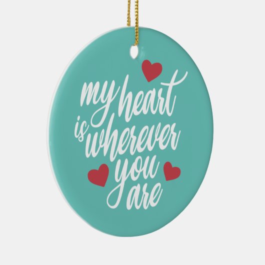 Mijn hart is waar je Valentijn bent | ORNAMENT (Rechts)