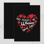 Mijn hart is waar jij bent valentijn kaart (Voorkant / Achterkant)