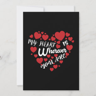 Mijn hart is waar jij bent Valentijn Kaart