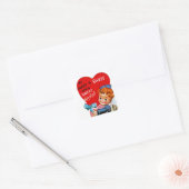 Mijn hart is zoet voor een zoete Valentijn zoals j Vierkante Sticker (Envelop)