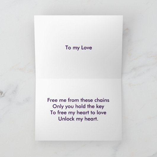 Mijn hart Kaart ontgrendelen (Binnen)