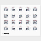 Mijn hart klopt in 8 counts gesynchroniseerd zwemm ronde sticker (Vel)