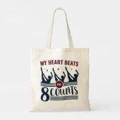 Mijn hart klopt in 8 counts Synchroonzwemmen Tote Bag (Achterkant)