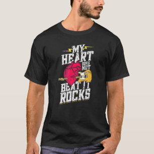 Mijn hart klopt niet met elektronische rock t-shirt