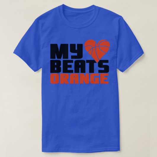 Mijn hart klopt sinaasappel t-shirt (Design voorkant)