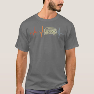 Mijn hart klopt voor hiphopmuziek vriend t-shirt