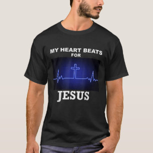 Mijn hart klopt voor Jezus Christus Christelijke h T-shirt