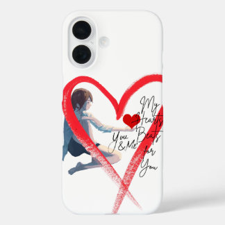 Mijn hart klopt voor jou – Mooie romantische telef iPhone 16 Hoesje