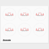Mijn hart klopt voor jou! ronde sticker (Vel)