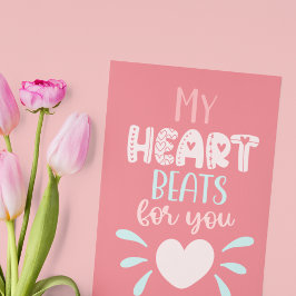 Mijn hart klopt voor jou | Valentijnsdag-kaart