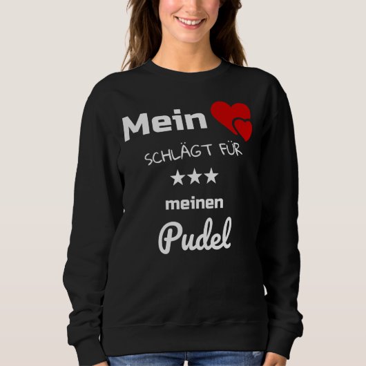 Mijn hart klopt voor mijn poedel trui (Voorkant)
