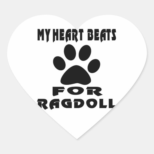 Mijn hart klopt voor RAGDOLL Sticker (Voorkant)
