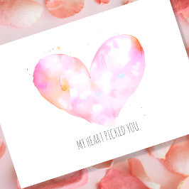 Mijn hart koos jou Valentijnskaart met aangepaste Feestdagen Kaart