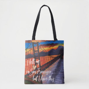 Mijn hart lag in San Francisco Tote Bag