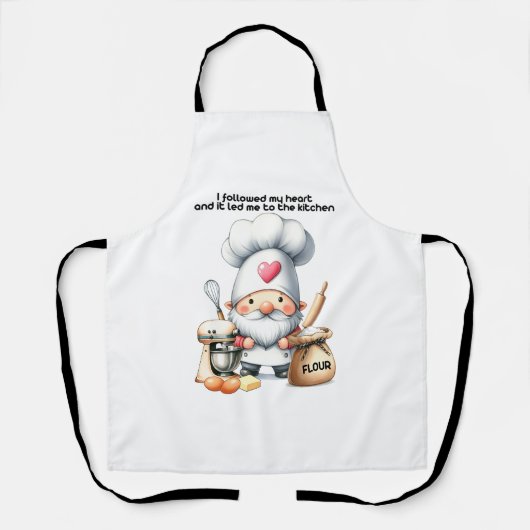 Mijn hart leidde me naar de keuken schort (Voorkant)