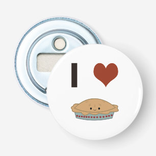 Mijn hart (liefde) Pie Button Flesopener