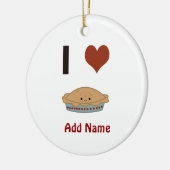 Mijn hart (liefde) Pie Keramisch Ornament (Links)
