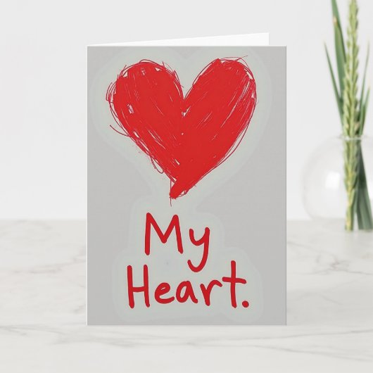 Mijn Hart Liefdeskaart Kaart (Voorkant)