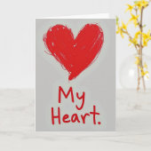 Mijn Hart Liefdeskaart Kaart (Gele Bloem)