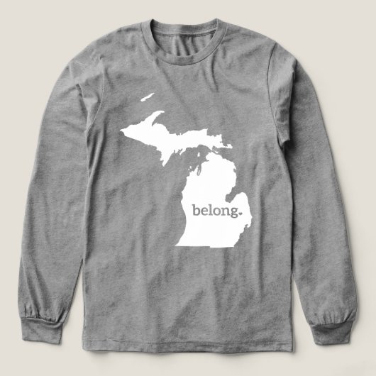 Mijn hart ligt bij de Michigan State Pride Tri-Blend Shirt (Voorkant)