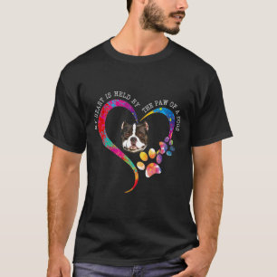 Mijn hart ligt bij de poot van een pitbull - nieuw t-shirt