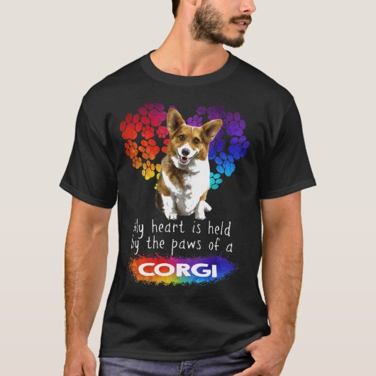 Mijn hart ligt bij de poten van een Corgi T-shirt (Voorkant)
