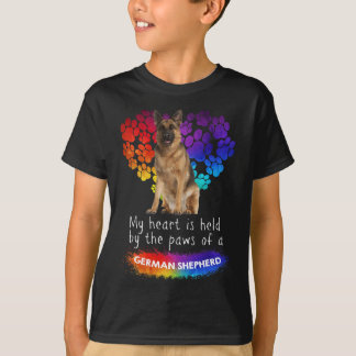 Mijn hart ligt bij de poten van een Duitse herder T-shirt